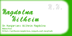 magdolna wilheim business card